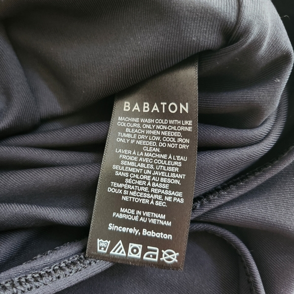 NWT Aritzia Babaton XXS Contour bodysuit, black, asymmetrical - Picture 7 of 8